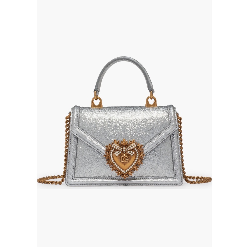 🖤SOLD🖤 Dolce&Gabbana Devotion Mini Glitter Leather Top-Handle Bag NWT